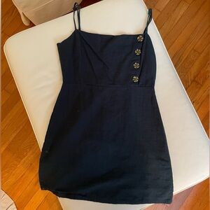 urban outfitters green button dress